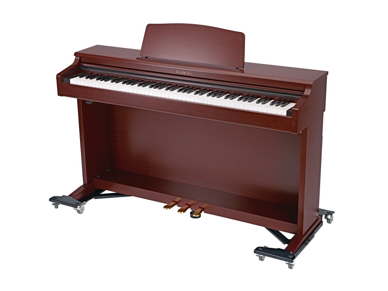 Trolley for digital upright pianos