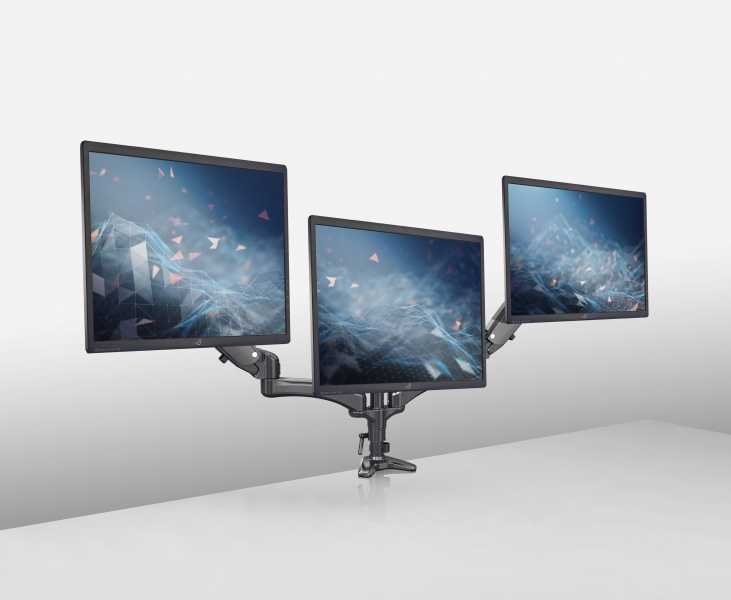 Triple monitor mount